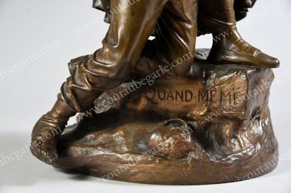 Antonin MERCIÉ (1845-1916) Quand même.
Bronze à patine doré signé sur la terrasse...