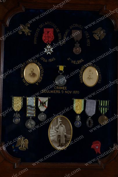 null MILITARIA.
Ensemble de 8 décorations militaires ou civiles conservées avec 3...