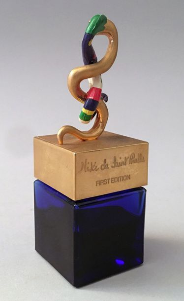 null Niki de Saint Phalle – (1983) Flacon sculpture modèle 2 serpents contenant de...
