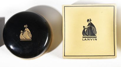 null Lanvin parfums - (années 1950) 2 boites de poudre cylindriques forme tambour...