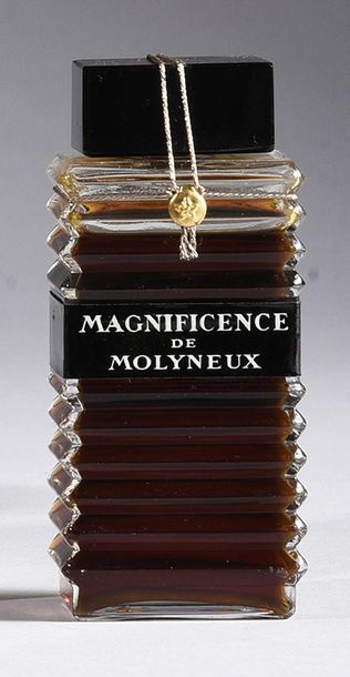 null Molyneux - " Magnificence " - (années 1950) Flacon moderniste en verre incolore...