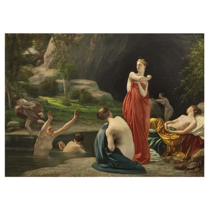  Armand Cambon
(Montauban 1819 - 1885)
DIANA AND HER NYMPHES SURPRISED BY ACTAEON
oil... Gazette Drouot