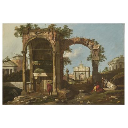  Giovanni Antonio Canal, detto Canaletto, e bottega
(Venezia, 1697 – 1768)
ARCHITECTURAL... Gazette Drouot