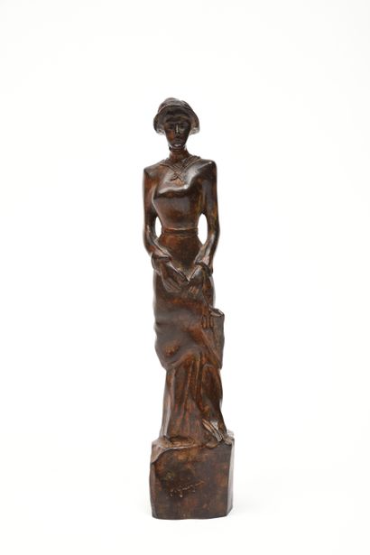  PAUL GAUGUIN(1848-1903)

La petite Parisienne

Épreuve en bronze à patine brune... Gazette Drouot