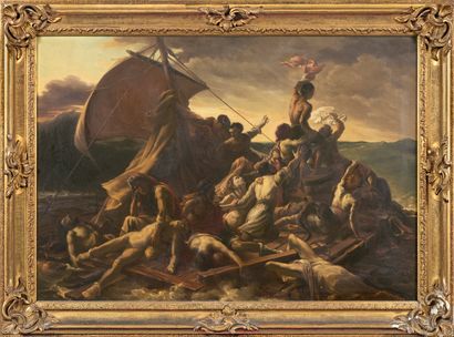  D’APRÈS THÉODORE GÉRICAULT (1791 - 1824)
Le Radeau de la Méduse
Huile sur toile
81,5... Gazette Drouot