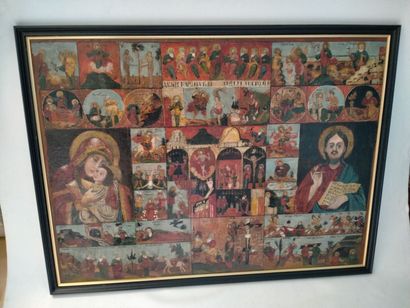 null Art religieux, Chrétien d'Orient, Arménie, "la Vie du Christ" Huile sur panneau,...