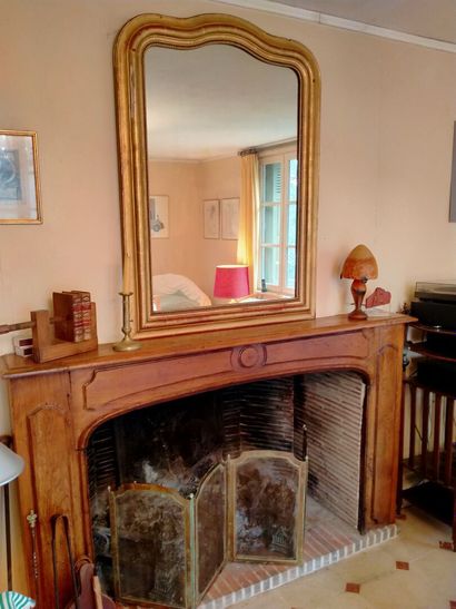 Miroir de cheminée Louis Philippe XIXe, Dim...