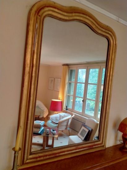 null Miroir de cheminée Louis Philippe XIXe, Dim : 126 x 91cm
