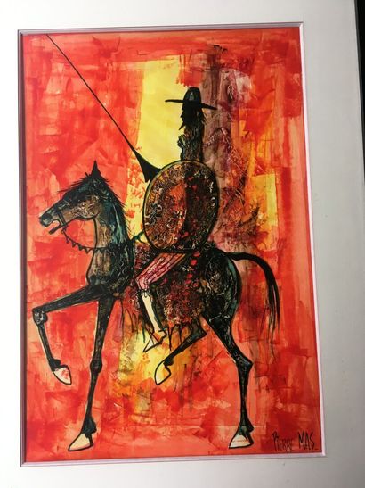 null Pierre MAS "Don Quixote" reproduction, 53x36cm