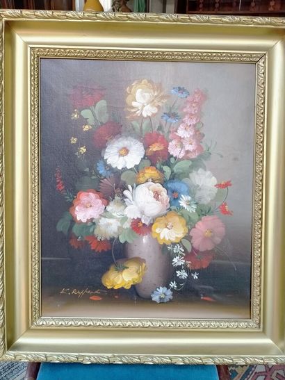 null K. Ruppert, "bouquet de fleurs" huile sur toile Signé en bas à gauche. Dans...