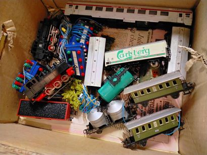 null Train set consisting of two MARKLIN transformers, a set of rails, two MARKLIN...