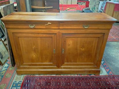 null Sideboard opening with two doors and two drawers 19th century (pitting, wear)...