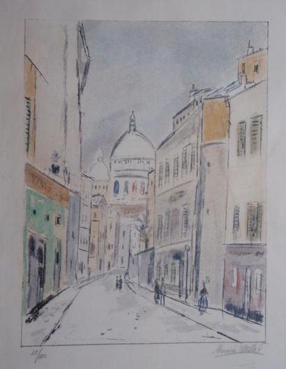 null Maurice UTRILLO «Montmartre», lithographie, 10/100ex., SBD, 29,5x39,5cm