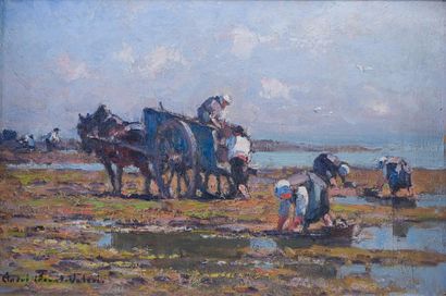 null André PREVOT-VALERI (1890-1959), «La marée», HSP, SBG, 22 x 32.5 cm