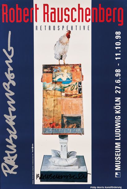  ROBERT RAUSCHENBERG 1925-2008 Retrospektive 1998 - Impression offset. 84,00 x 59,00... Gazette Drouot