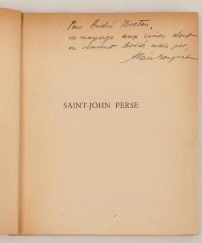  André BRETON Alain BOSQUET.

Saint-John Perse. N°34 de la Collection Poètes d'aujourd'hui,... Gazette Drouot