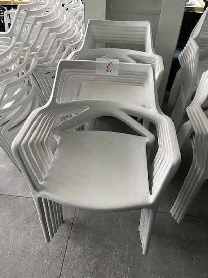 null 12 fauteuils en PVC blanc VONDOM