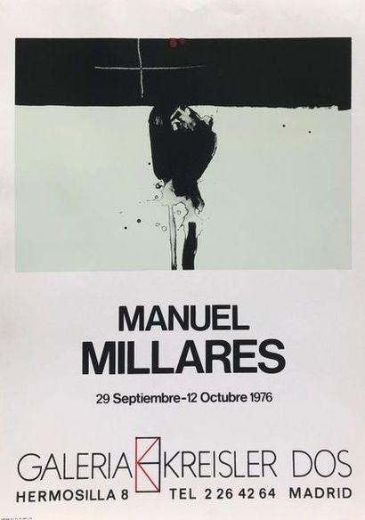 null Manolo MILLARES (1926-1972)
Quatre affiches lithographiées, galeria Kreisler...