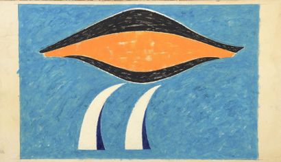 Jean LEGROS (1917-1981) 

Période bleue 


Huile et sable sur panneau. 


Cachet...