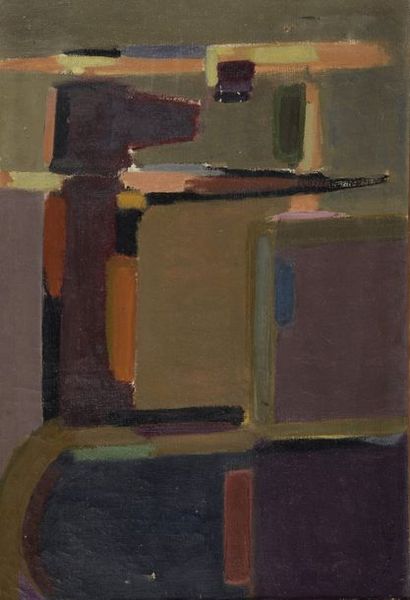 Jean LEGROS (1917-1981) 

Sans titre, vers 1955


Huile sur toile.


Cachet d'atelier...