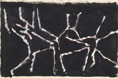Jean LEGROS (1917-1981) 

Comme un mur fissuré


Huile sur papier. 


Cachet d'atelier...