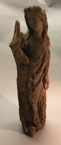 null FRANCE DU NORD, PROBABLEMENT XIVE SIECLE	
Vierge à l'Enfant
	Sculpture en chêne...