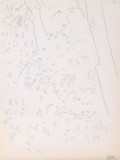 null Dora MAAR (1907-1997)
SANS TITRE
Dessin à l’encre sur papier monogrammé en bas...