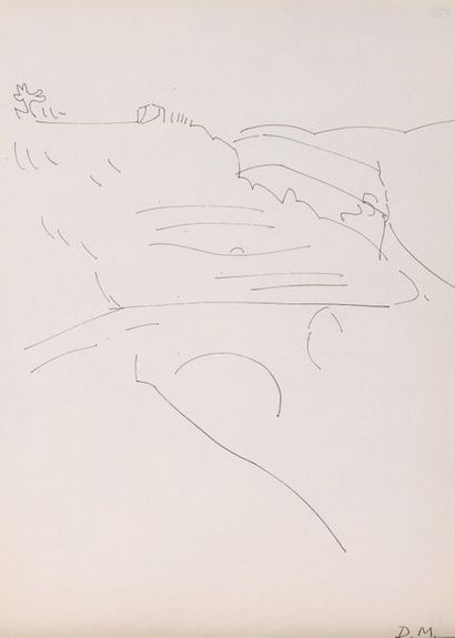 null Dora MAAR (1907-1997)
SANS TITRE
Dessin à l’encre sur papier monogrammé en bas...