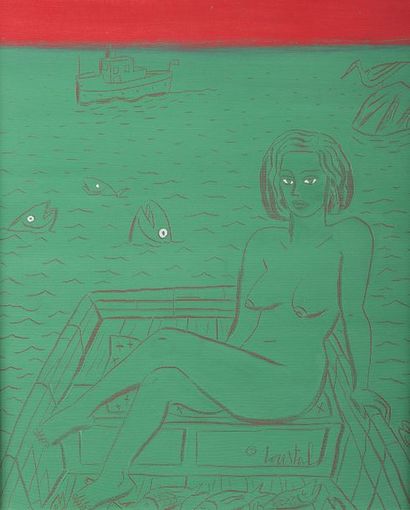 null Jacques de LOUSTAL (1956)
En mer, 2003
Huile et acrylique sur toile, signée...