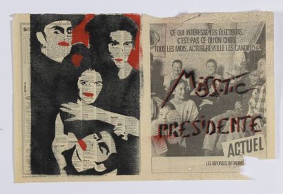 null MISSTIC (1956)
Sans titre
Pochoir sur papier du journal Libération en date du...