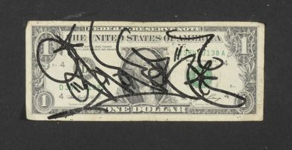 null JONONE (1963)
One dollar
Feutre sur billet de banque américain
15,5 x 6,5 c...