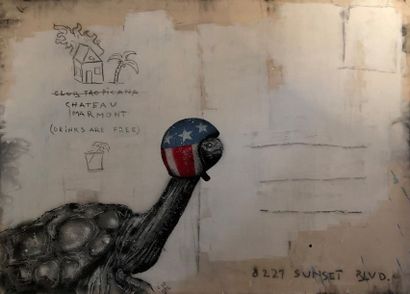 null L.E.T (1973)
Château Marmont, 2018
Acrylique et pochoir sur toile, signée et...