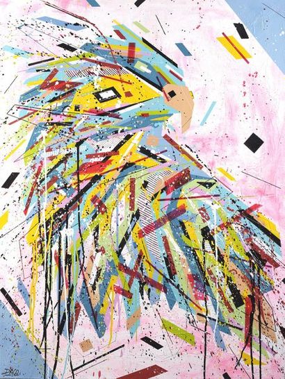 null DACO (1980)
Graffaune, aigle, 2019
Acrylique sur toile, signée en bas à gauche,...
