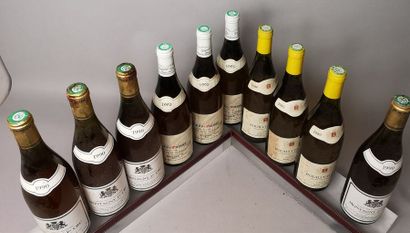 null 10 bouteilles BOURGOGNES BLANCS A VENDRE EN L'ETAT 4 bouteilles de MONTAGNY...