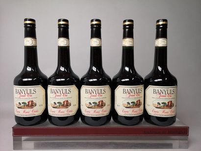 null 5 bouteilles BANYULS Demi-sec "Cuvée Henri Caris" - Cellier des Templiers 1996...