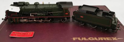null FULGUREX : locomotive 141 F, verte, SNCF – tender 25 A.