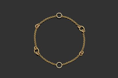 null POMELLATO


Yellow gold necklace, 18k 750‰, forced mesh of different sizes,...