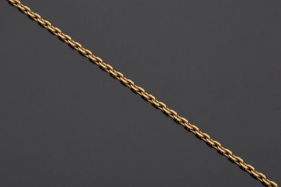 null Yellow gold chain, 18k 750‰, forcat mesh filed.


Length 59.5 cm Weight 30.10...