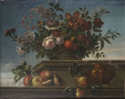 null École ITALIENNE de la fin du XVIIIe siècle


Corbeille de fleurs et fruits sur...