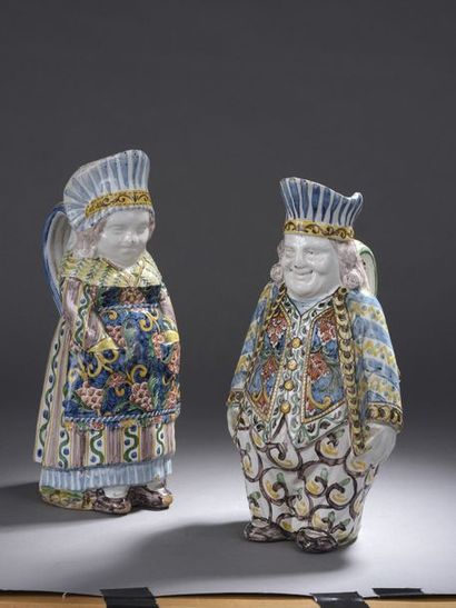 null LILLE or BRUSSELS


Two Jacquot pitchers, representing a young woman standing...