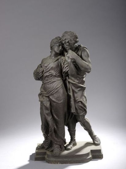 null Georges MICHEL (1763-1843)


	Couple


	Bronze à patine brune 


	Signé « G.Michel...