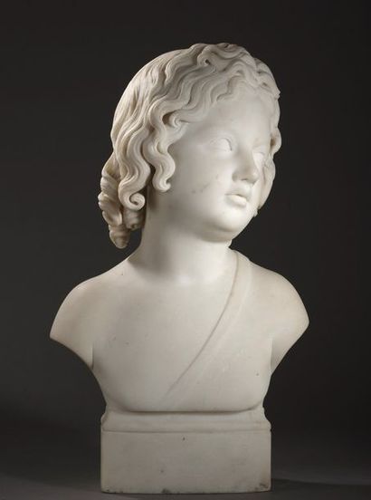 null École ROMANTIQUE vers 1830


Portrait d’enfant


Buste en marbre blanc


H....