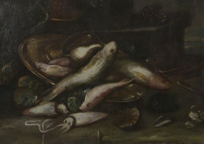 null École du XIXe siècle


Nature morte aux poissons


Huile sur toile. Rentoilée.


49,5...