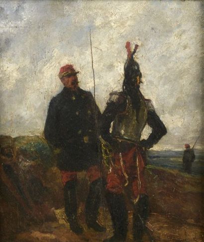 null Surroundings of Alphonse de NEUVILLE (1835-1885)


Military conversation


Oil...