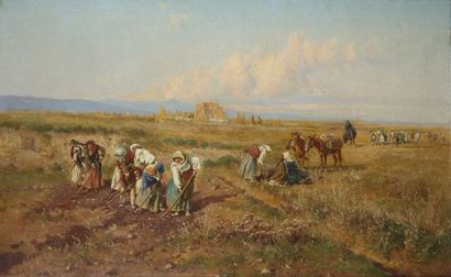 PIETRO BARUCCI (1845-1917) 
Farmers in the...