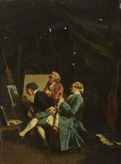 null After Jean Louis Ernest MEISSONIER (1815-1891)


The painter's studio


Oil...