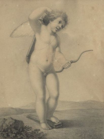 École FRANCAISE du début du XIXe siècle, suiveur de Pierre Paul PRUD’HON 
Cupidon...