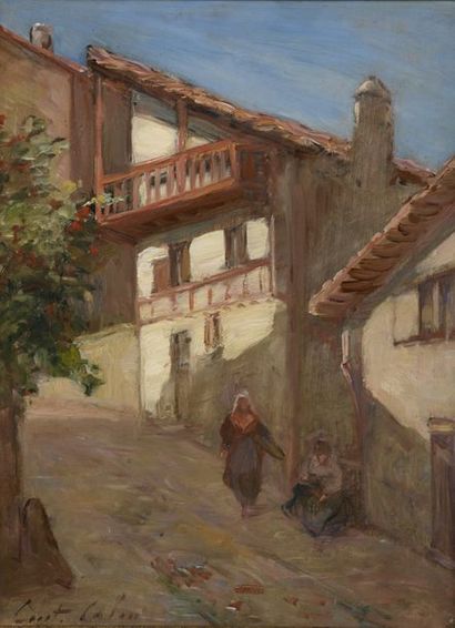 null Gustave COLIN (1828-1910)


Ruelle au Pays basque


Huile sur panneau.


Signée...