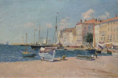 null Gaston ROULLET (1847-1925)


Port de Cannes


Huile sur carton.


Signée et...