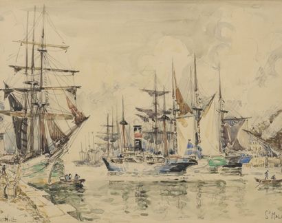 null FRANK-WILL (1900-1951)


Boats in the port of Saint-Malo


Watercolour.


Signed...